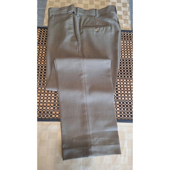 Mens Tan Covington Dress Pants Dry Cleaned Flat Front 32" - Picture 1 of 4